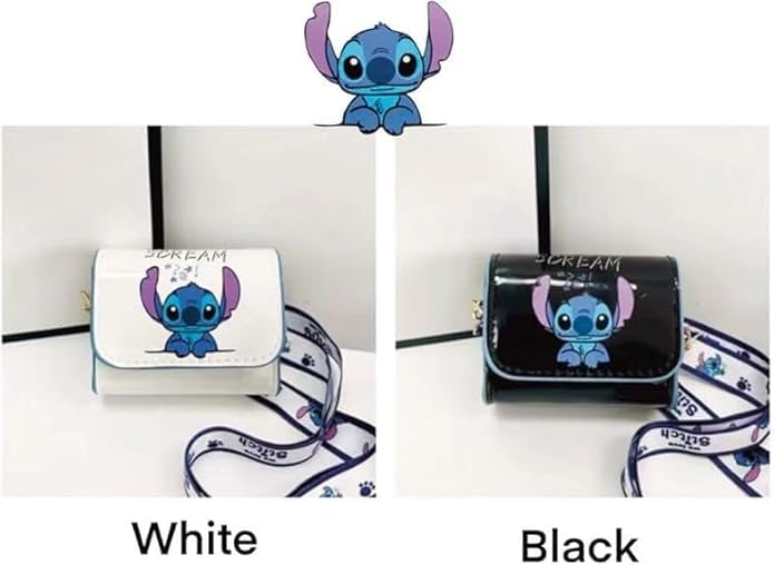 for stitch crossbody bags for women teenagers girls purse shoulder bag for shopping vacation stitch gifts for girls black