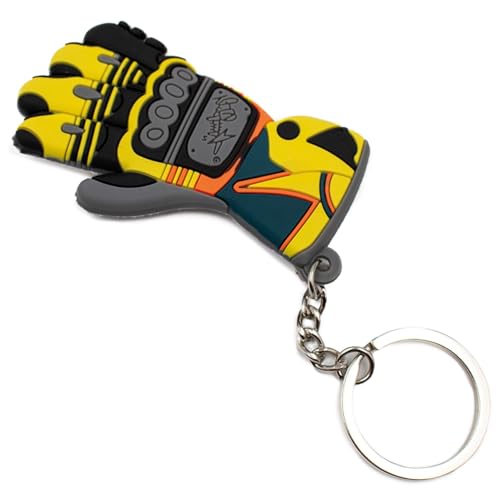 VmG-Store Schlüsselanhänger Motorradhandschuh Design aus Kunststoff Bike Anhänger mit Schlüsselband Schlüsselring Geschenk für Motorradfahrer Motocross S147