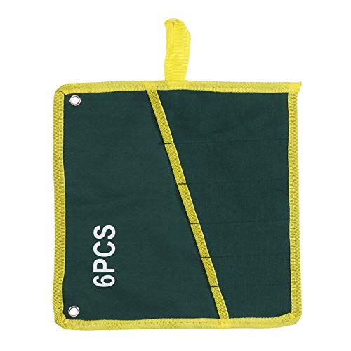 6 Pockets Canvas Roll Up Tool Bag, Canvas Pockets Tool Roll Bags, Wrench Pouch Organizer, Wrench And Tools Bag Organizer Roll Up Pouch Bundle And Hanging Pockets For Spanner Repair Tool #TOP8