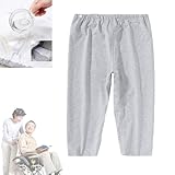 Yodilala TPU Incontinence Care Trousers, Washable Elastic Adjustable Patient Diaper Pants, Ideal for Bedridden Patients, Elderly, Mobility Impaired, Women on Periods (1 Count, Gray, M)