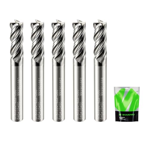 Image of 6mm Shank End Mill Set 6mm Cutting Dia. 4 Flutes AlCrN Coated Carbide Square CNC End Mills, Apply for Alloy Steel, Stainless Steel, and Various Cast Iron (5PCS)
