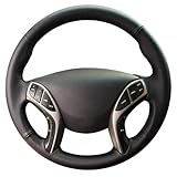 al volante hyundai accent Para Hyundai Para Elantra 2011-2016 Para Avante Para i30 2012-2016 Funda Volante Cuero Artificial Negro