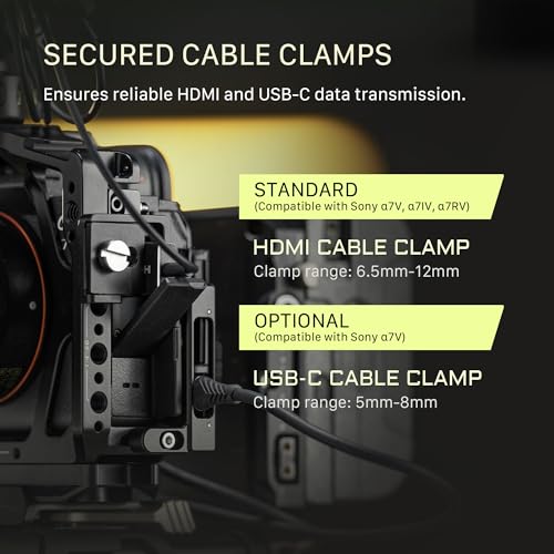 Image of Tilta Camera Cage Pro Kit for Alpha 7V, A7V, A7IV, A7R V | Xeno Top Handle | Adjustable Side Handle | HDMI Cable Clamp | Arca-Swiss Baseplate | 15mm LWS Rod Support | 1 /4 inch-20 & 3 /8 inch-16 Mount | Black