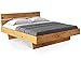 moebel-eins CURBY Massivholzbett Doppelbett Wangenbett mit Kopfteil aus massiver Thermo -Fichte, hochwertige Verarbeitung, einfacher Aufbau, Made in Germany, 180 x 200 cm, Natur