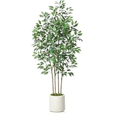 SOGUYI Plantas Artificiales Ficus de 180 cm Planta...