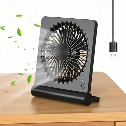 Genérico Ventilador De Escritorio - Inclinación 220° Recargable Potente Ultra Silencioso,Ventilador de Mesa Compacto - para Hogar Dormitorio Siesta Oficina Viaje Aire Libre Playa Camping