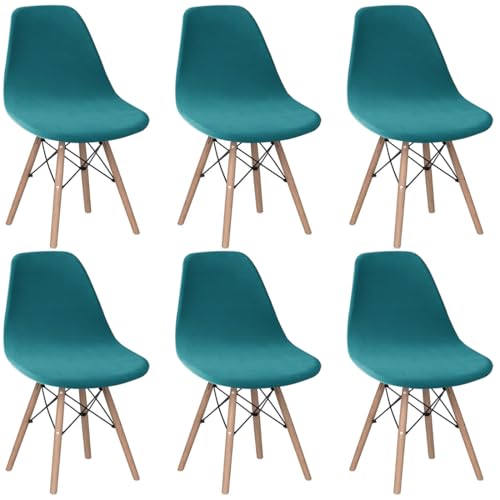 Levoberg Housse de Chaise Scandinave en Velours Lot de 6 Housses de Chaise de Salle à Manger Extensibles Couverture Protection Chaises Scandinaves Lavable...