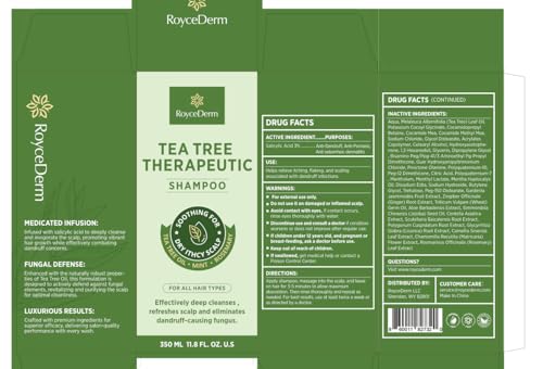 Roycederm TEA TREE ANTIFUNGAL SHAMPOO Folliculitis Shampoo thumb #6