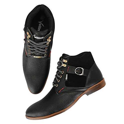 Image of Vellinto Mens Plyutherene Leather Sporty Casual with Strong Grip Boots Shoes for Man
