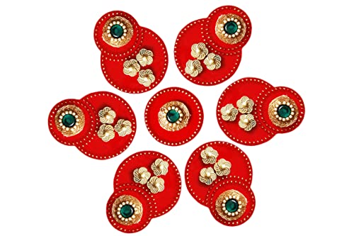 ARTISENIA Matka Design Rangoli Décoration de sol en acrylique pour décoration de table avec pierres cloutées à paillettes - 17,8 x 17,8 cm Cover