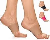 Compression Arch Support Sleeves for Men & Women (1 Pair) - Best Plantar Fasciitis Support Brace for Pain Relief, High Arch Pain, Flat Feet & Heel Spurs - Wear with Our Plantar Fasciitis Socks