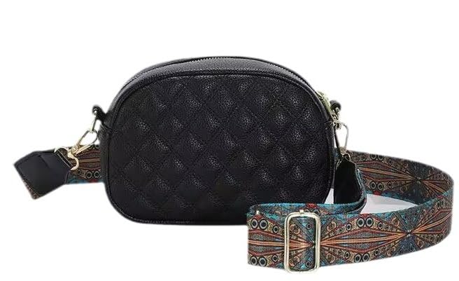 Diva Dale Stainlee Quilted Crossbody Purse, Broad Adjustable Strap, Zipper Closure, Beige (Black) (B0DB2864VG) Amazon Price History, Amazon Price Tracker