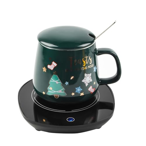 Coffee Mug Warmer, Mug Heating Pad for Drinks, Tea, Milk, Heating Plate Aroma Candle, Christmas, (with mug)
