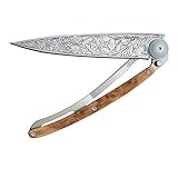 Ultra-Light Folding Pocket Knife with Belt Clip - Genévrier 37g Version - Thin and Sharp Blade -...