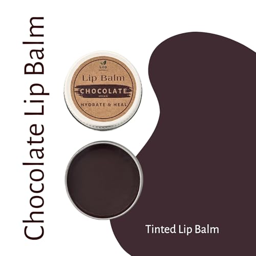 Image of Chocolate Lip Balm for Dry, Chapped and Pigmented Lips | Enriched with Cocoa, Almond Oil & Candelilla Wax | Deeply Nourishing Lip Care for Dark and Cracked Lips | All Natural, Handmade, Plant Based, Vegan and Chemical Free | 10 g | Pack of 1