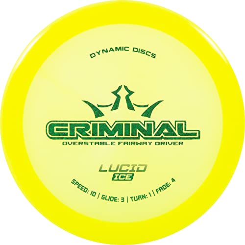 Dynamic Discs Lucid Ice Criminal Distance Driver Golf Disc [Colors Will Vary] - 173-176G #TOP3