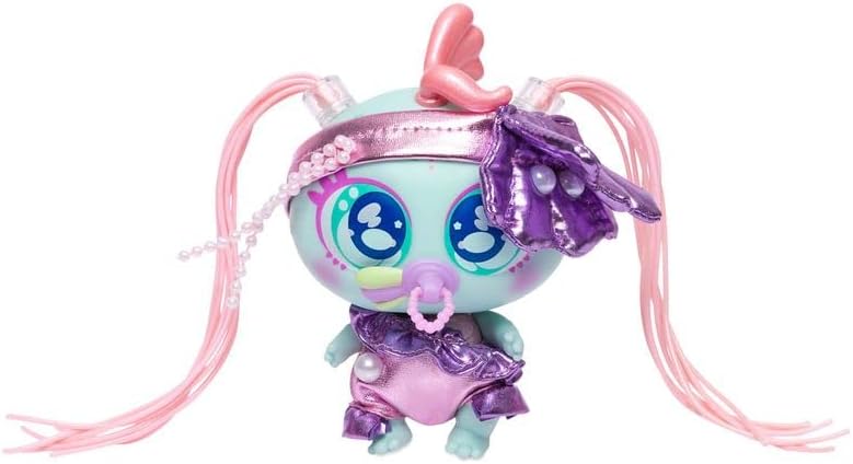 Miniatura 3 de Nerlie Distroller KSI-Merito Glu Glu - Ropa de Aquanerlie Aquamerito Vestido y diadema con diseño de perlas de mar profundo rosa brillante y morado