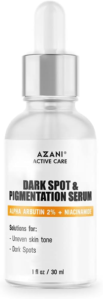 AZANI Niacinamide Dark Spots & Pigmentation Serum | 2% Alpha Arbutin | for Stubborn Dark Spots, Post Acne Marks & Sun Damage | Women & Men | 30 ml