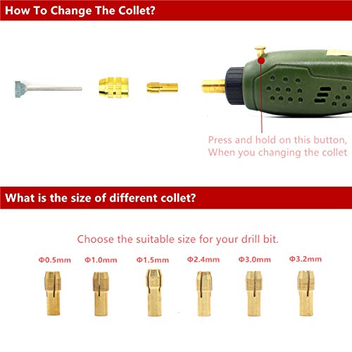 Mini Rotary Tool Kit With 105pcs Accessories Set For Wood Jewel Stone Small Crafts Cutting Drilling Grinding Engraving