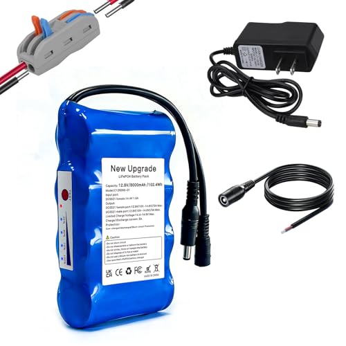 OHZHAO New Improved Model 7800mAh 12.8V LiFePO4 Battery Pack, 3000+