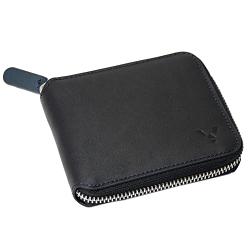 Vendo Leather Zip Wallet For Men & Women I Coin Pouch & Multi Card Holder Mens Zipper Wallet I Bifold Black Slim Leather Mens Wallets, Card Cases & Money Organizers I Designer Men's Wallet #TOP23