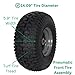 MARASTAR 21446 15x6.00-6 Tire and Wheel Assembly, Pneumatic Replacement Lawn Mower Front Tire compatible with Craftsman Riding Lawn Mowers, Easy Install Assembly
