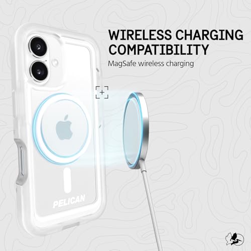 Image of Pelican Voyager iPhone 16 Case - Rugged MagSafe Phone Case - Clear