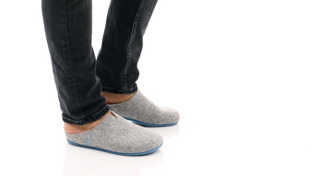 BARJA Pantofole In Feltro Uomo/Donna - Comode, Con Suola In Gomma O Feltro, Prodotto In Polonia, Taglia 42 EU, Nero