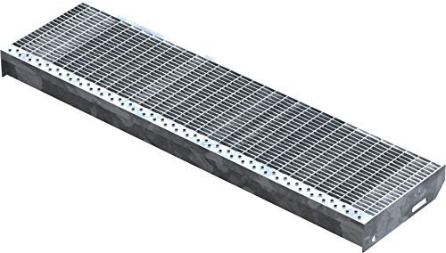 Marche perforée acier pour escalier de secours conforme aux normes
