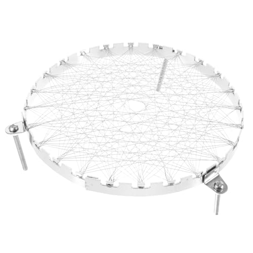 Ciieeo 2St Gasherd-Nickel-Drahtgeflecht gaskocher zubehör kolodialesilber Bratpfanne aus Edelstahl Gasherd Netz Stativ Pizzakocher Feuer konzentrierter Kreis Gasherd Ring Liner Topfregal – Bild 6