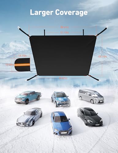 image for AstroAI Car Windshield Snow Cover, Windshield Cover for ice and Snow, 