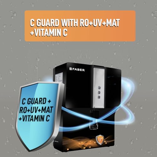 Image of Faber C-Guard Plus RO+UV+MAT+Vit C| Free Installation | 7L Tank | 7-Stage Filtration | Upto 2500 TDS | Indicators for Power, Tank Full & Purification | Ideal for All Water Sources