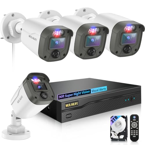 Image of 【90-Day Storage】 Outdoor Wired Security Camera System, Home Video Surveillance Systems, CCTV Cameras for Home, Surveillance DVR Kits