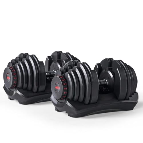 BowFlex SelectTech 1090i verstellbare Hanteln (Paar), einstellbar von 4 bis 41 kg in 17...