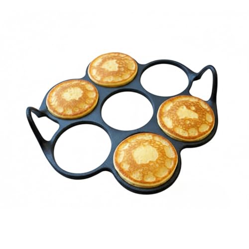 Patisse 19233 Moule à 7 Blinis Silicone Starflex Noir 7 cm, Noire