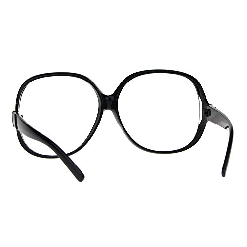 Sa106 80781CLR-BK Womens Oversize Exposed Lens Butterfly Granny Plastic Eyeglasses Black thumb #2