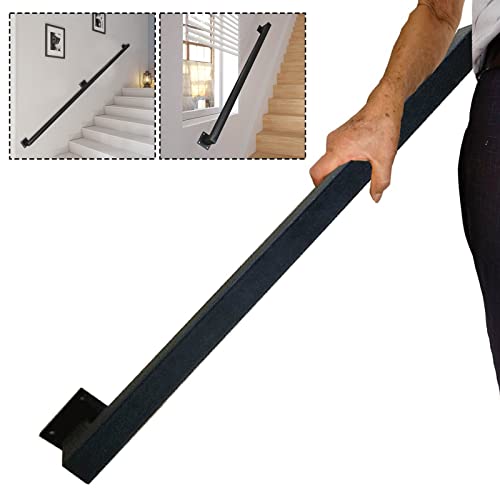 Main courante pour escalier intérieur et extérieur en fer forgé avec kit de supports et vis