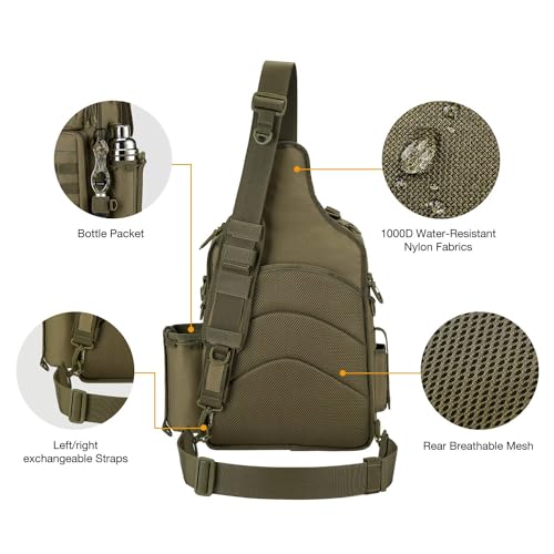 image for Piscifun Tackle Bag With Rod & Gear Holder - Lightweight Sling Storage