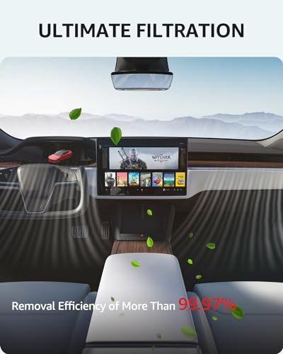 BASENOR 2024 Upgrade Tesla Model S Model X Cabin Air Filter HEPA Replacement Filter Activated Carbon Tesla Model S Plaid Model X Plaid Accessories 2022-2024 - Thumbnail 2