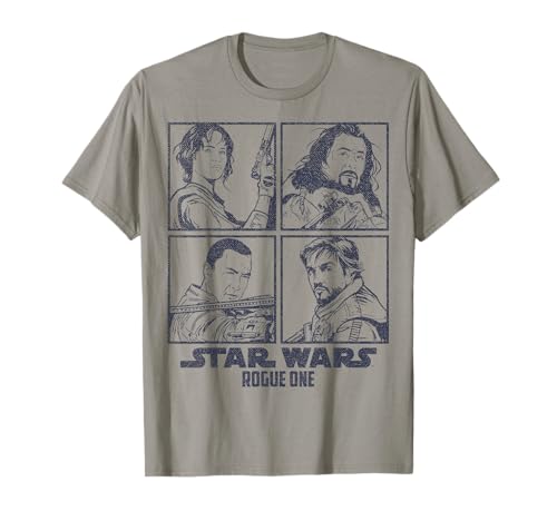 T-shirt Star Wars Rogue One vêtement imprimé graphique Rebel 4-Square noir