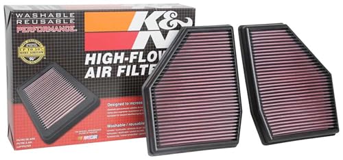 K&N Engine Air Filter: Increase Power & Acceleration, Washable, Premium,