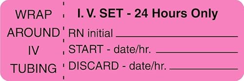 Centurion Nursing IV Tubing Labels