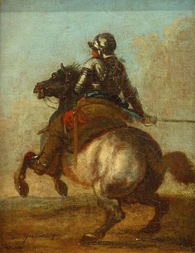 Tableaux Peinture sur Toile Portrait équestre par Carl Spitzweg 60x90cm