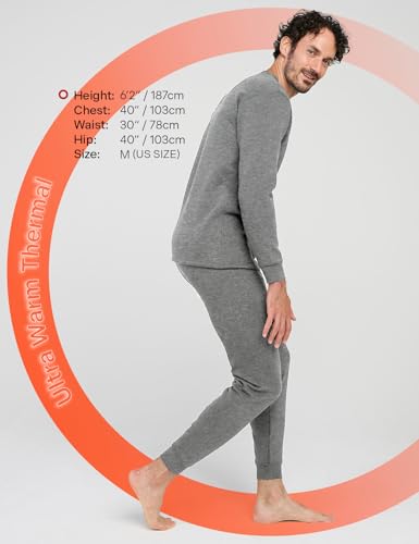 LAPASA Men's Ultra Heavyweight Thermal Underwear Set Extreme Cold Weather Base Layer Top Bottom Fleece Lined Long Johns M632