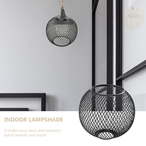 Image of Cabilock Set of 2 Hollow Out Metal Lamp Shades 3.5X3.5X2.75 Inches Drum Light Covers for Ceiling Light Fixtures Decorative Lighting Accessories