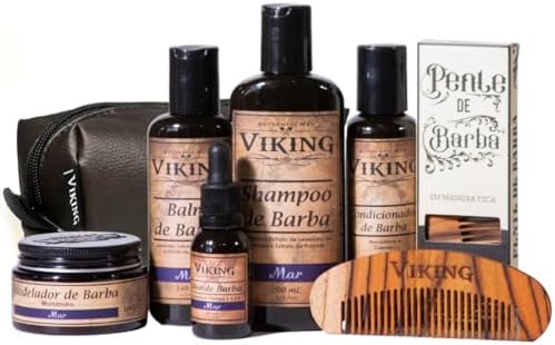 Viking, Kit de Barba - Premium Com Necessaire - Mar - Viking
