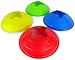 Flux Prodigy Training Cones - Soft Plastic cones for Agility and Practice - Flat Disc Marker Cone Set for Soccer, Basketball, Football - Multi Colored Marker Set of 25 and 50 (Blue & Yellow, 50 Count)
