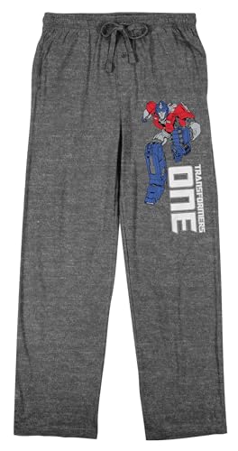 Transformers One Optimus Prime Men's Heather Gray Sleep Pajama Pants