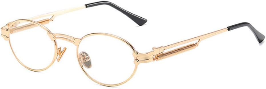 Retro Metal Punk Women Sunglasses Spring Leg Oval Rock Shades Men UV400