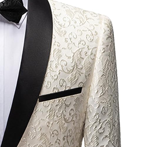 Men's Floral Tuxedo Jacket Jacquard Suit Party Prom Wedding Stylish Tuxedo Suits Men's Floral Suits Slim Fit4